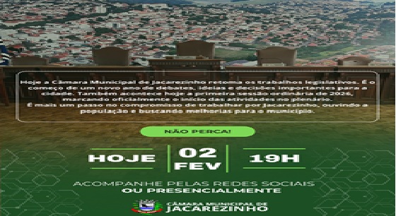 Câmara Retorna às Sessões Ordinárias