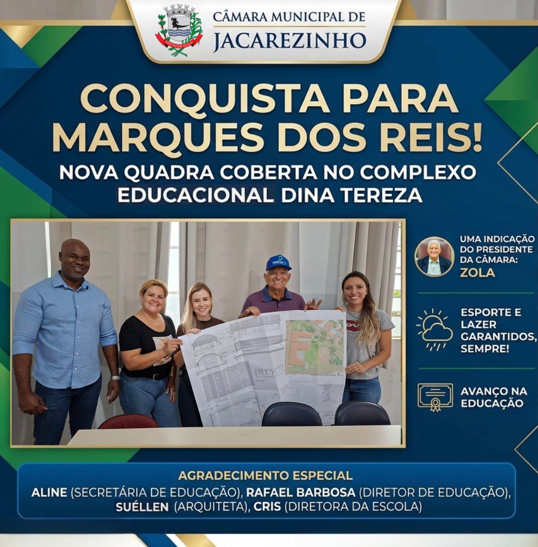 Educação avança em Marques dos Reis com nova quadra coberta no Complexo Educacional Dina Tereza