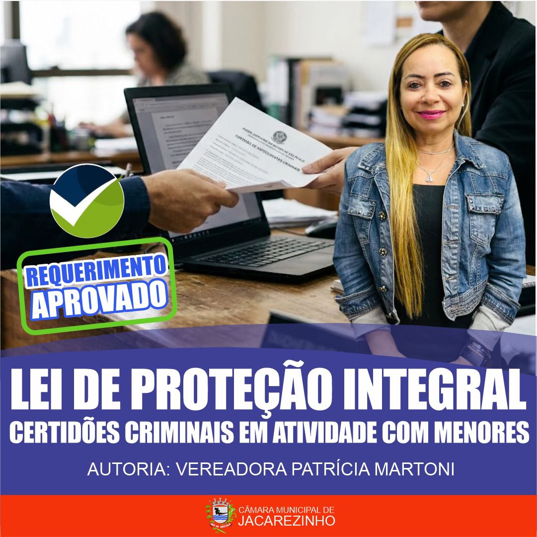 Jacarezinho reforça proteção à infância com exigência de antecedentes criminais!