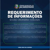 O Vereador Zola (Podemos) apresentou requerimento solicitando a instalação de placas indicativas com a denominação correta da antiga Rua Treze de Maio